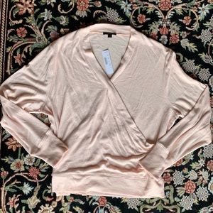 J. Crew Super Soft Faux Wrap Top - subtle pink
